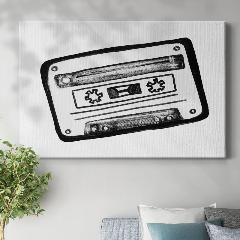 Cassette, croquis, galerie, toile tendue, H 24 po x l 36 po