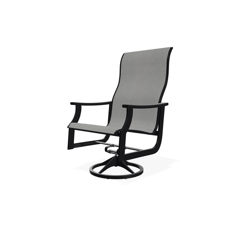 St. Catherine Polymer Outdoor Lounge Chair, Black, Alloy Sunbrella®