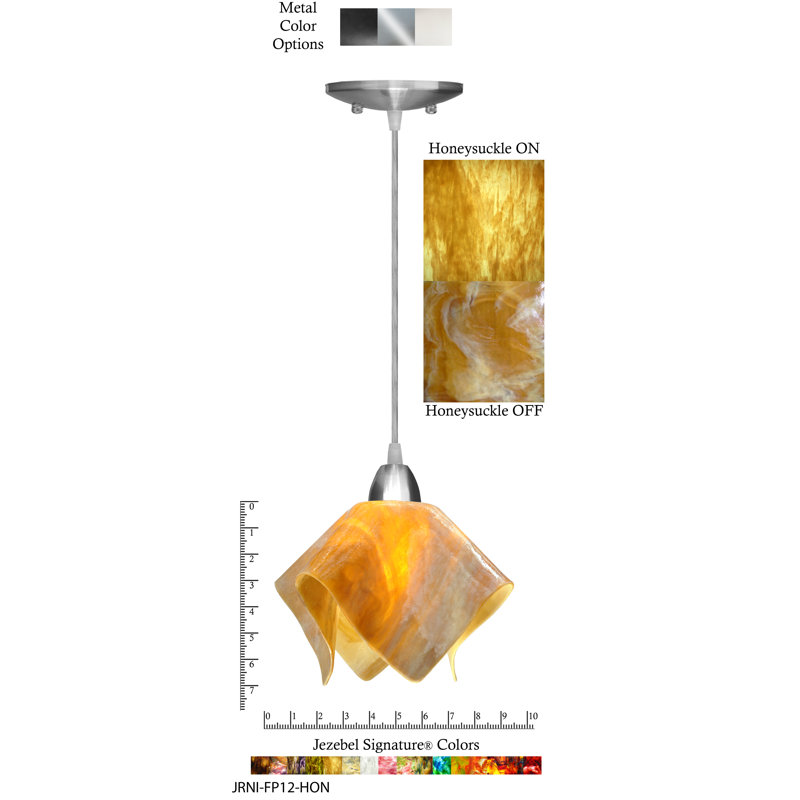 Luminaire suspendu Amergin, Petit, Nickel, Miel