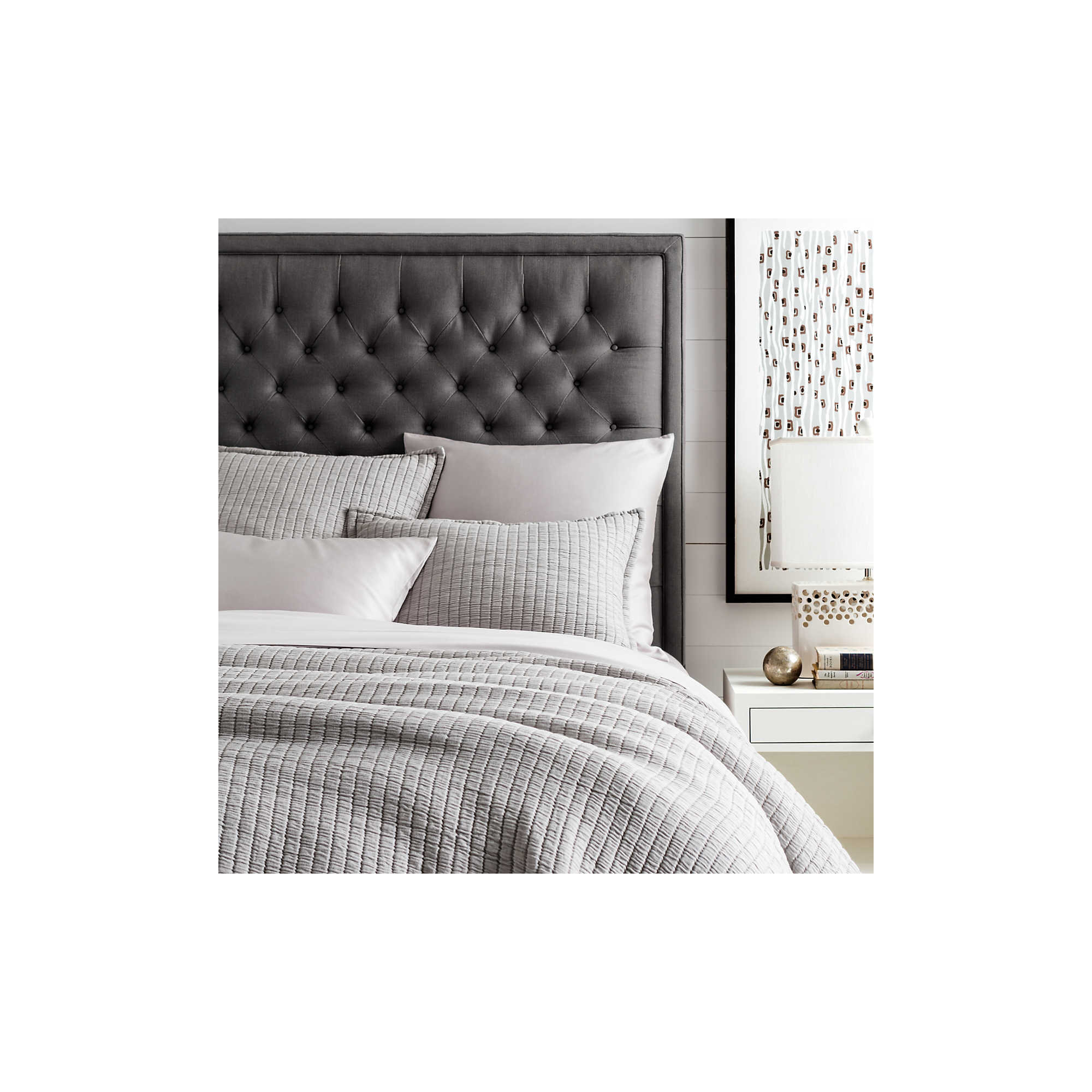 Boyfriend 100% Cotton Envelope Sham, Gray, Standard