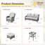 Ensemble de conversation de patio 9 pièces NTC, ensemble de canapé d'extérieur en osier avec chaises berçantes pivotantes, repose-pieds et table de foyer optionnelle, ensemble de conversation de patio avec coussins-98547657-88392636-88392637