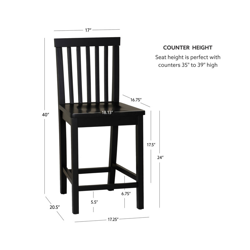 Percival Counter Stool Set, Black