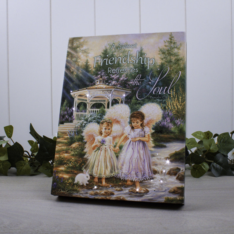 Toile à dos de chevalet 8 pi x 6 pi Friendship Angels