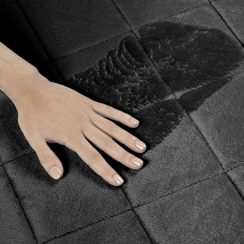 Haruhi Non-Slip Bath Mat, Grey, 22" W x 42" L