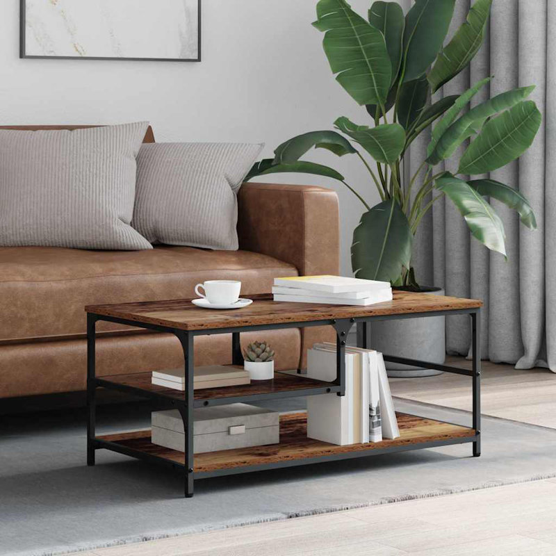 Coffee Table with Storage, Old Wood