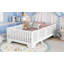 Lit simple au sol avec lattes et clôture, lits simples Montessori avec porte, pas de sommier tapissier nécessaire-212154876-212154878