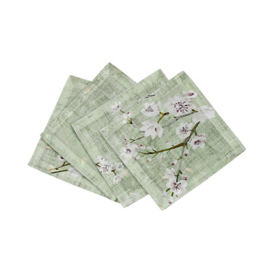 Blossom Fantasia Cotton Sateen Cocktail Napkins