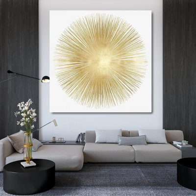 «Latitude Run® Young, Abby Gallery, art sur toile tendue: Sunburst Soft Gold I