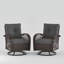 Chaise berçante d'extérieur pour 2 personnes avec table d'appoint et coussins Yentin-99717925