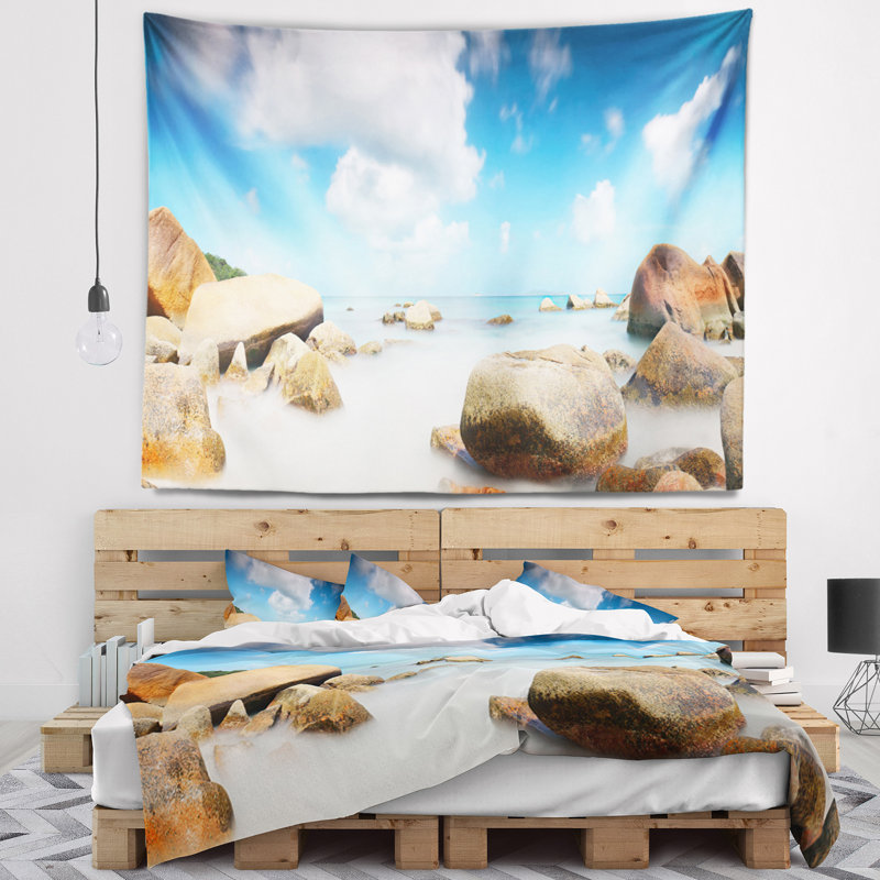 Tapisserie Rocky Blue Seashore, H 32 po x l 39 po
