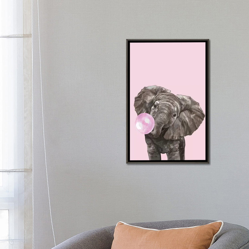 Animals, Dark Rustic Wood Framed Canvas, 26" H x 18" W x 1.5" D