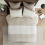 Ensemble de housse de couette en coton 3 pièces très grand / très grand californien avec capitonnage en chenille, style campagnard et confort moelleux-119369657-119369658