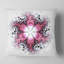 Motif de fleur violette fractale - coussin imprimé abstrait-29604085-29604088