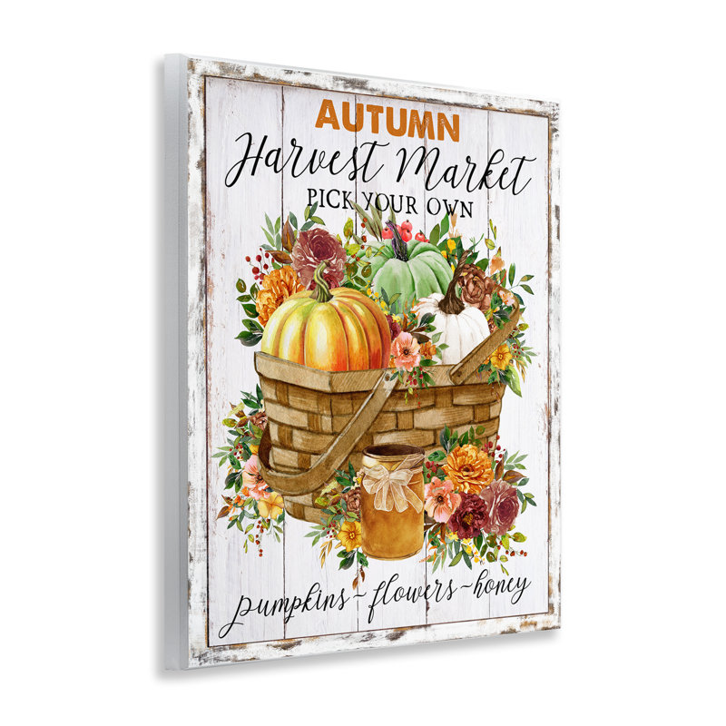 Art mural automne sur toile, marché floral par Creatif Belle
