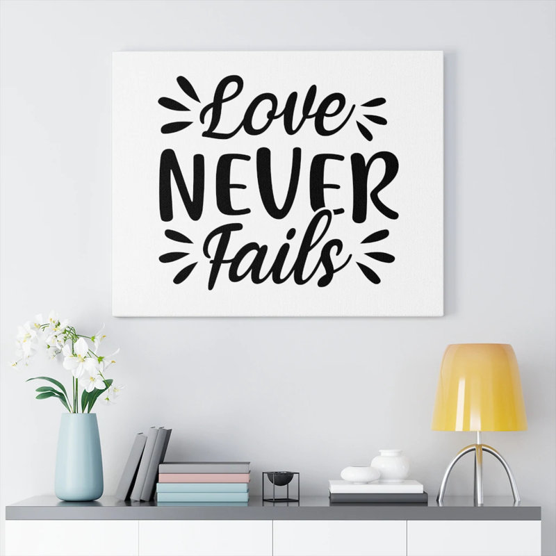 Lover Never Fails - Wrapped Canvas Print, 46cm H x 61cm W