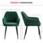 Velvet Upholstered Dining Chairs With Armrests & Diamond Tufting  -931277662
