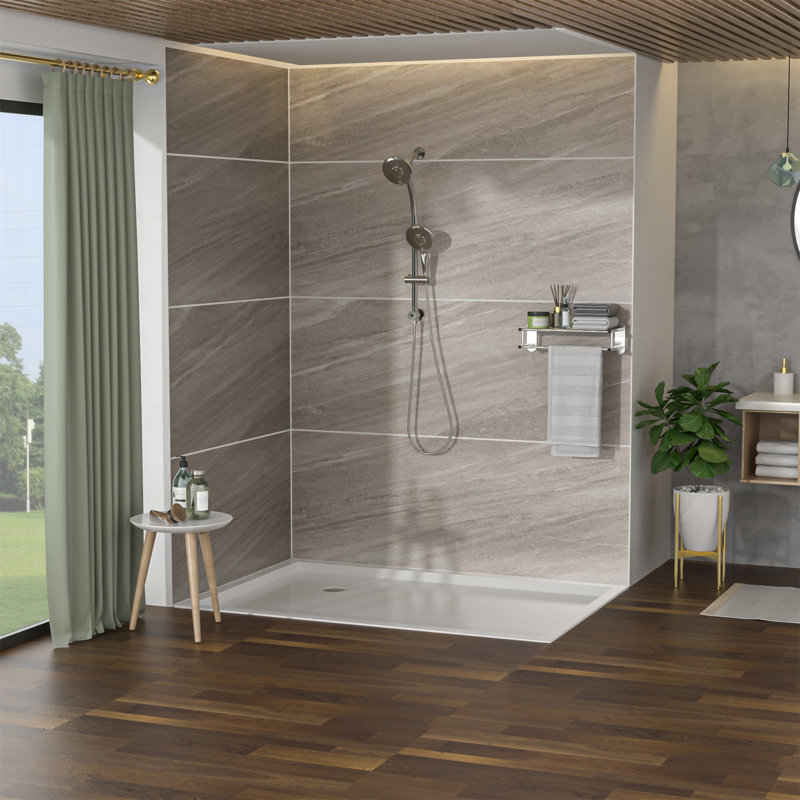 5" Multi Function Dual Shower Head, With Adjustable Slide Bar