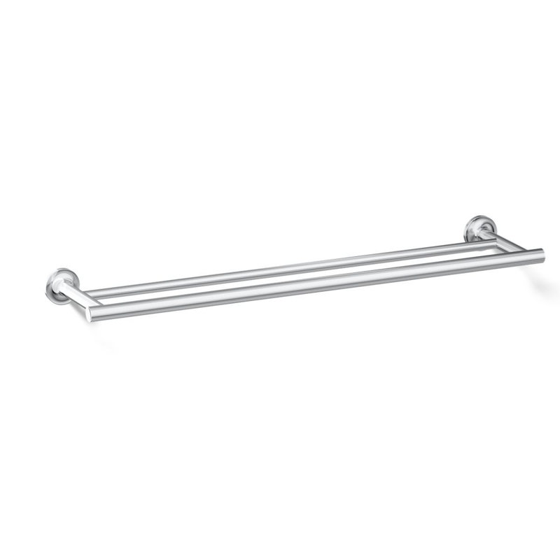 Purist® Double 24" Wall Mounted Towel Bar, Polished Chrome