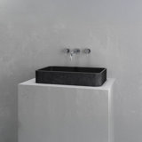 Vast Studio Textured Concrete Rectangular Countertop Bathroom Sink