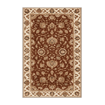 Machine Washable Persian Brown Area Rug