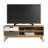 SOLID WOOD TV STAND NATURAL HONEY, WHITE & GREY