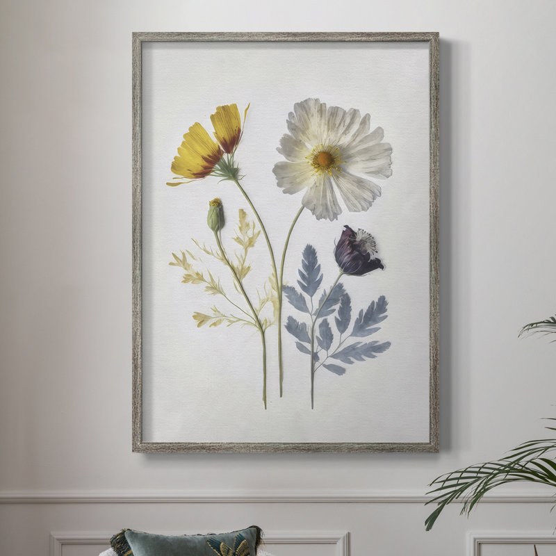 Pressed Flower Memories II, reproduction encadrée - bois massif, H 21 po x l 17 po