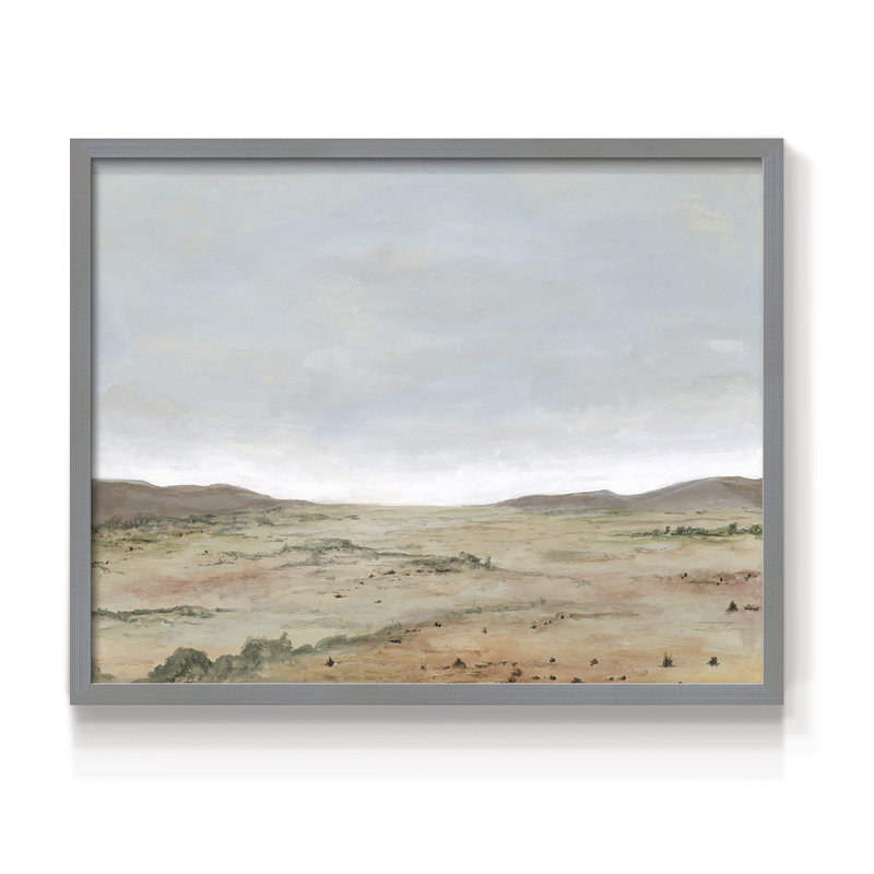 Arid Vista II - reproduction encadrée - réarmable, H 11 po x l 14 po, Gris