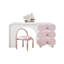 Armoire de meuble-lavabo moderne 62,99 "avec miroir et tabouret de maquillage