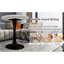 Table basse de 27,6 pouces de style Mid-Century de style moderne, pouvant accueillir 2 à 4 personnes, dotée d'un plateau de table rond en marbre, pour divers espaces.-139765353-139765356