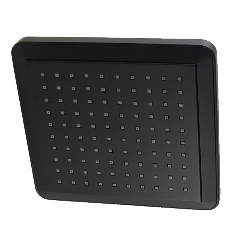 Kingston Brass Shower Scape 9-5/8-Inch Square Rainfall ABS Shower Head, Matte Black