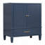 Meuble-lavabo de style rétro 30 po avec lavabo, rangement multifonctionnel, porte à fermeture en douceur et structure en bois d'acacia durable-129184590