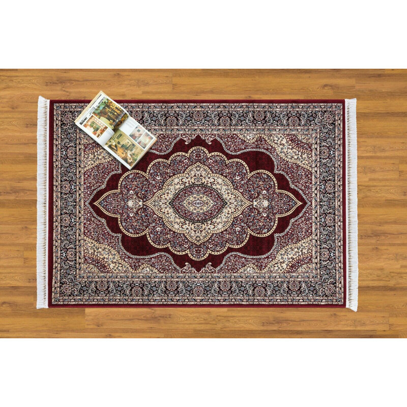 Chancery Kilim Wine Red Rug, Rectangle 280 x 380cm