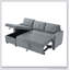 Canapé modulaire rembourré escamotable avec méridienne de rangement, canapé d'angle convertible