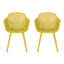 Chaise de lotus jaune pour salle à manger extérieure - Stable et tendance
