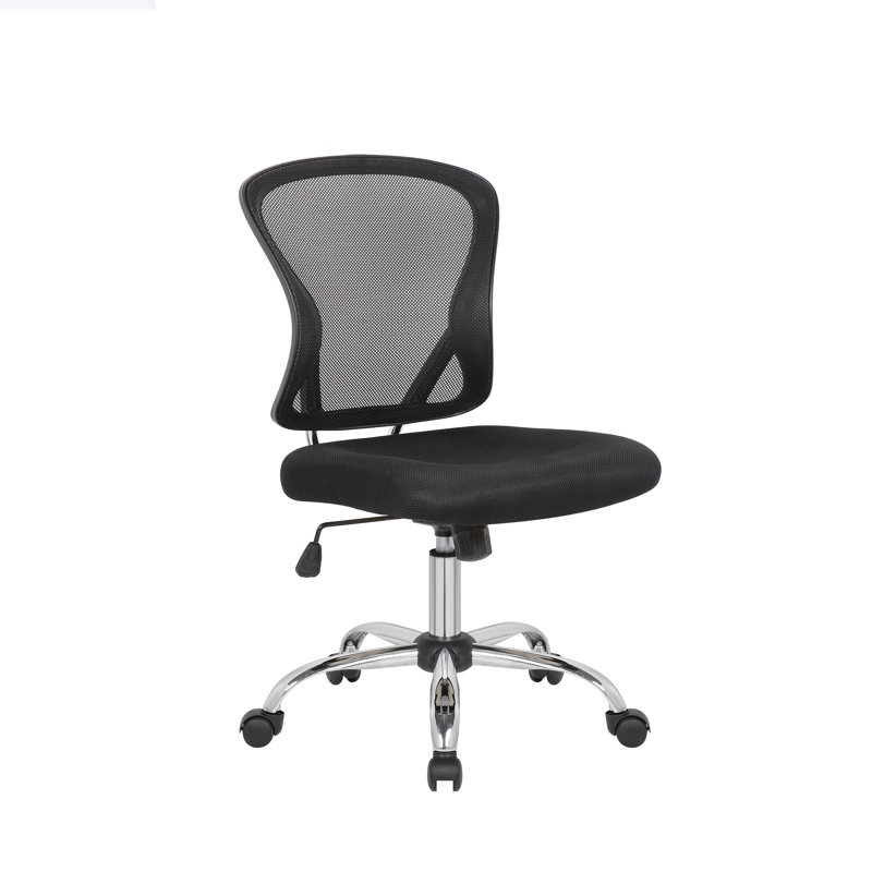 Chaise de travail en filet Crenguta, Noir, Non