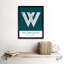 Wolverhampton City Map Wolverhampton Teal - Single Picture Frame Typography