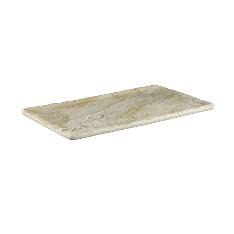 Plateau rectangulaire en mélamine Santiago, Sable, H 0,62 po x l 12,75 po x P 7 po