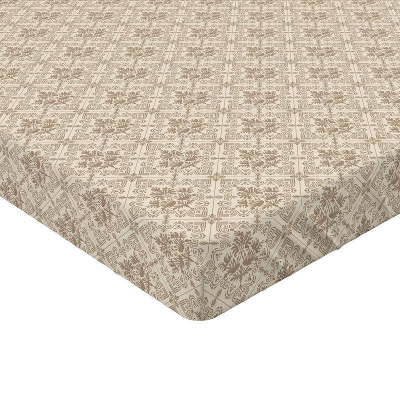 Drap-housse Ambesonne, Drap-housse simple TG, Coquille d'œuf, taupe / floral