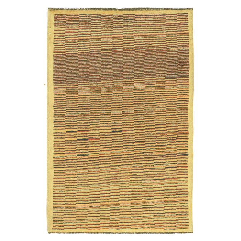 Hand Knotted Wool Area Rug in Multi