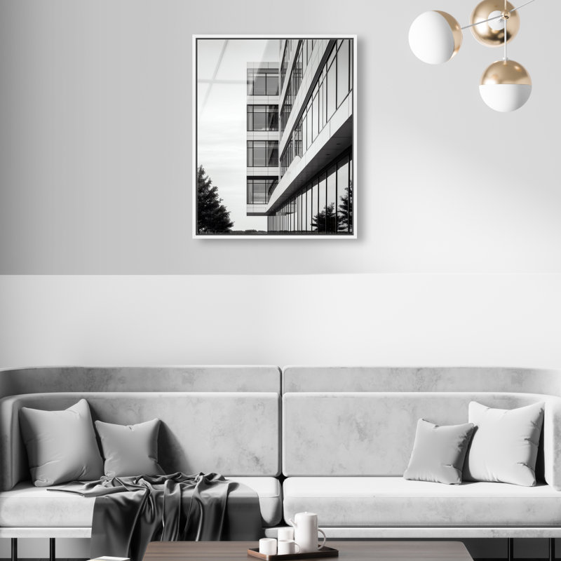 Glass Labyrinth II Print, 31"H x 25"W, White Floater Frame