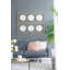 Miroir mural 3 pièces dans un cadre rectangulaire doré