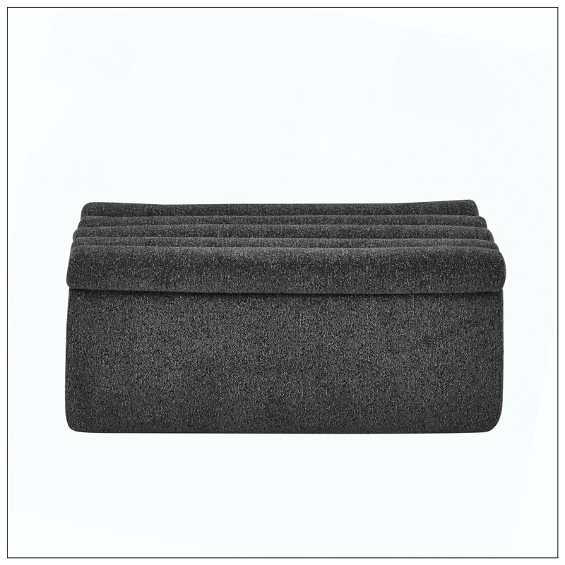 Modular Sofa Ottoman Seating Storage Companion, Black