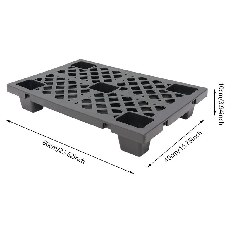 6 palettes en plastique, 6 palettes emboîtables, Noir
