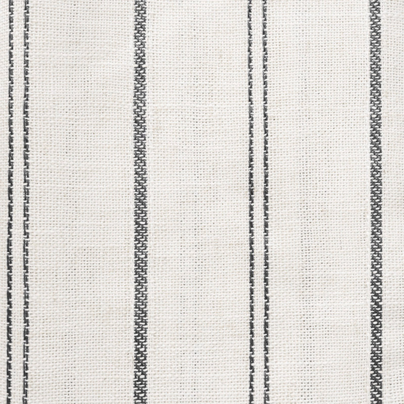 Mélange de lin à rayures tissées, L 52 po x L 84 po, Black