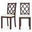 Ensemble de 2 chaises de salle à manger en bois avec coussin de siège rembourré et pieds en bois d'hévéa