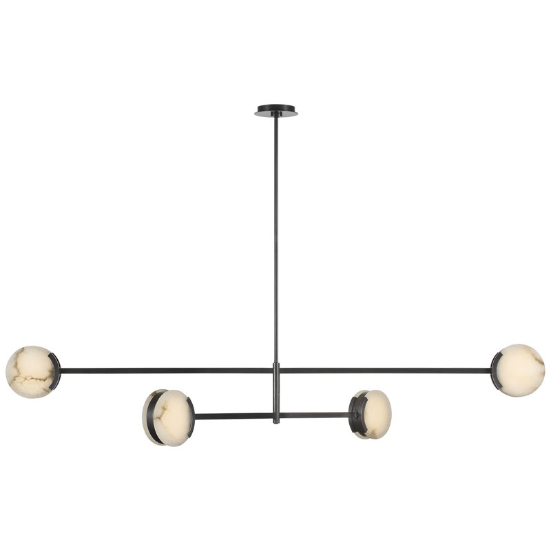 Kelly Wearstler Melange 72" Multi-Positional Chandelier with Alabaster, Bronze