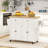 Kitchen Island on Wheels, Rolling Cart with Rubberwood Top, Spice Rack, Towel Rack and Drawers for Dining Room-456980986