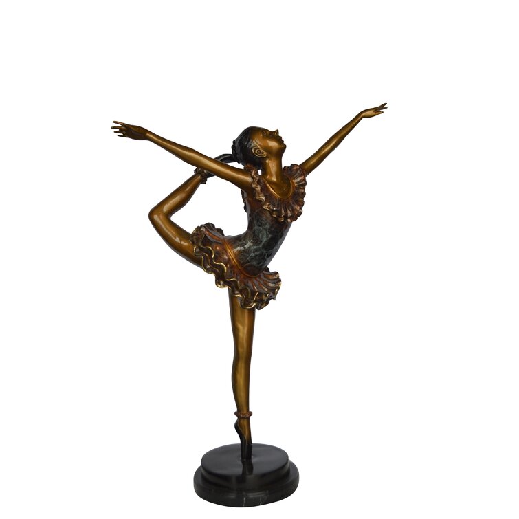 Bell Caller Girl In The Scarf Figurine Bronze Brass Figurine Bell