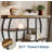 Industrial 4-Tier Narrow Entryway Table with Storage Shelves for Living Room & Hallway-12461734