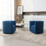 Occie Velvet Swivel Barrel Chair